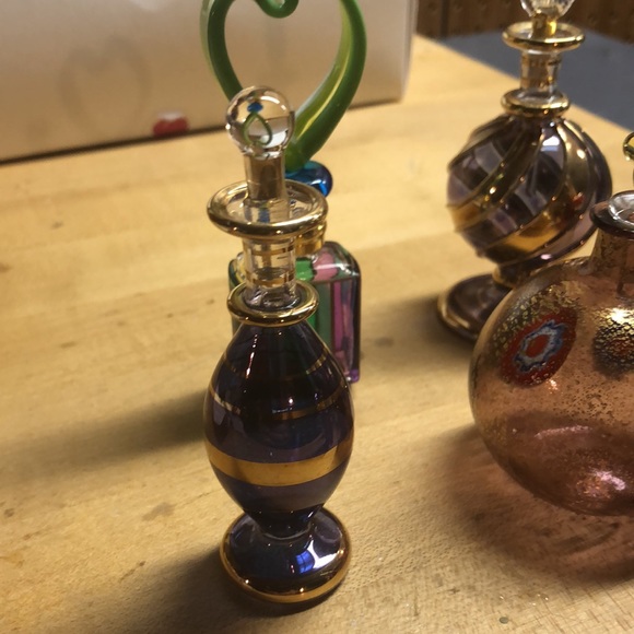 Fancy glass Perfume bottles 8 total - Picture 2 of 6